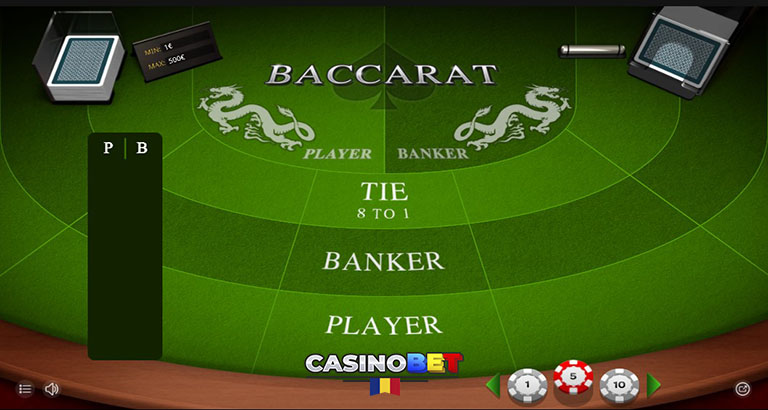 Baccarat în cele mai bune cazinouri online.