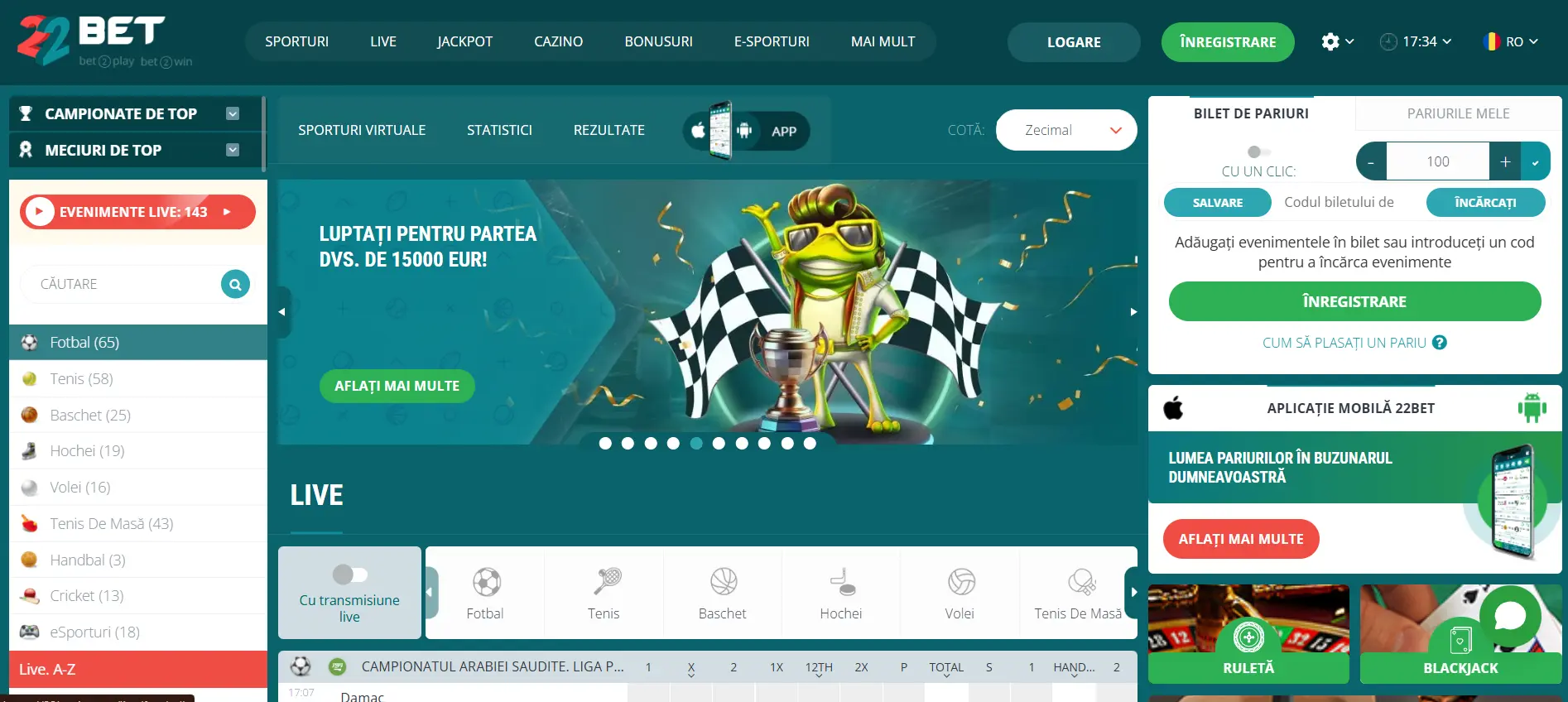 22Bet Casino Romania.
